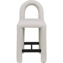 Meridian Amari Taupe Vegan Leather Stool IMAGE 3