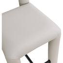 Meridian Amari Taupe Vegan Leather Stool IMAGE 7