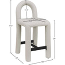 Meridian Amari Taupe Vegan Leather Stool IMAGE 8