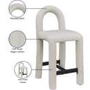 Meridian Amari Taupe Vegan Leather Stool IMAGE 9