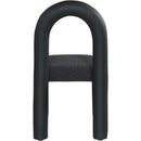 Meridian Amari Black Vegan Leather and Boucle Fabric Dining Chair IMAGE 5