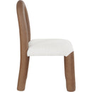 Meridian Amari Brown Vegan Leather and Boucle Fabric Dining Chair IMAGE 4