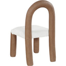 Meridian Amari Brown Vegan Leather and Boucle Fabric Dining Chair IMAGE 6