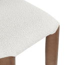 Meridian Amari Brown Vegan Leather and Boucle Fabric Dining Chair IMAGE 7