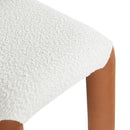 Meridian Amari Cognac Vegan Leather and Boucle Fabric Dining Chair IMAGE 7