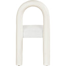 Meridian Amari Cream Vegan Leather and Boucle Fabric Dining Chair IMAGE 5
