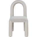 Meridian Amari Taupe Vegan Leather and Boucle Fabric Dining Chair IMAGE 3