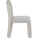 Meridian Amari Taupe Vegan Leather and Boucle Fabric Dining Chair IMAGE 4