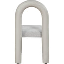 Meridian Amari Taupe Vegan Leather and Boucle Fabric Dining Chair IMAGE 5