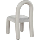 Meridian Amari Taupe Vegan Leather and Boucle Fabric Dining Chair IMAGE 6