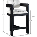 Meridian Sacha Cream Linen Textured Fabric Stool IMAGE 9