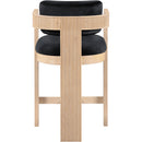 Meridian Sacha Black Velvet Stool IMAGE 5