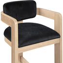 Meridian Sacha Black Velvet Stool IMAGE 6