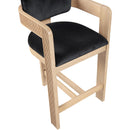 Meridian Sacha Black Velvet Stool IMAGE 7