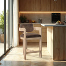 Meridian Sacha Brown Velvet Stool IMAGE 2