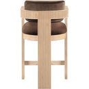 Meridian Sacha Brown Velvet Stool IMAGE 5