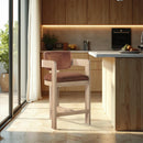 Meridian Sacha Cognac Velvet Stool IMAGE 2