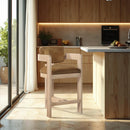 Meridian Sacha Saddle Velvet Stool IMAGE 2