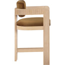 Meridian Sacha Saddle Velvet Stool IMAGE 4