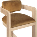 Meridian Sacha Saddle Velvet Stool IMAGE 6