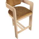 Meridian Sacha Saddle Velvet Stool IMAGE 7