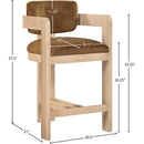 Meridian Sacha Saddle Velvet Stool IMAGE 8