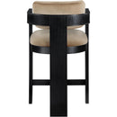Meridian Sacha Beige Velvet Stool IMAGE 5