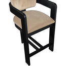 Meridian Sacha Beige Velvet Stool IMAGE 7