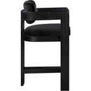 Meridian Sacha Black Velvet Stool IMAGE 4