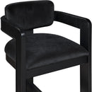 Meridian Sacha Black Velvet Stool IMAGE 6
