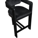 Meridian Sacha Black Velvet Stool IMAGE 7
