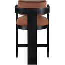 Meridian Sacha Cognac Velvet Stool IMAGE 5