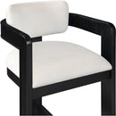 Meridian Sacha Cream Velvet Stool IMAGE 6