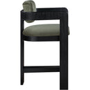 Meridian Sacha Green Velvet Stool IMAGE 4