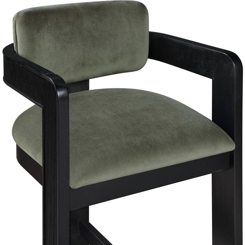 Meridian Sacha Green Velvet Stool IMAGE 6