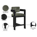 Meridian Sacha Green Velvet Stool IMAGE 9