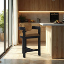 Meridian Sacha Saddle Velvet Stool IMAGE 2
