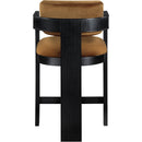 Meridian Sacha Saddle Velvet Stool IMAGE 5