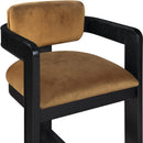 Meridian Sacha Saddle Velvet Stool IMAGE 6