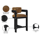 Meridian Sacha Saddle Velvet Stool IMAGE 9