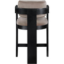 Meridian Sacha Taupe Velvet Stool IMAGE 5