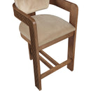 Meridian Sacha Beige Velvet Stool IMAGE 7