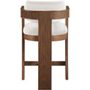 Meridian Sacha Cream Velvet Stool IMAGE 5