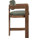 Meridian Sacha Green Velvet Stool IMAGE 4