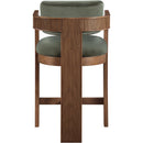 Meridian Sacha Green Velvet Stool IMAGE 5