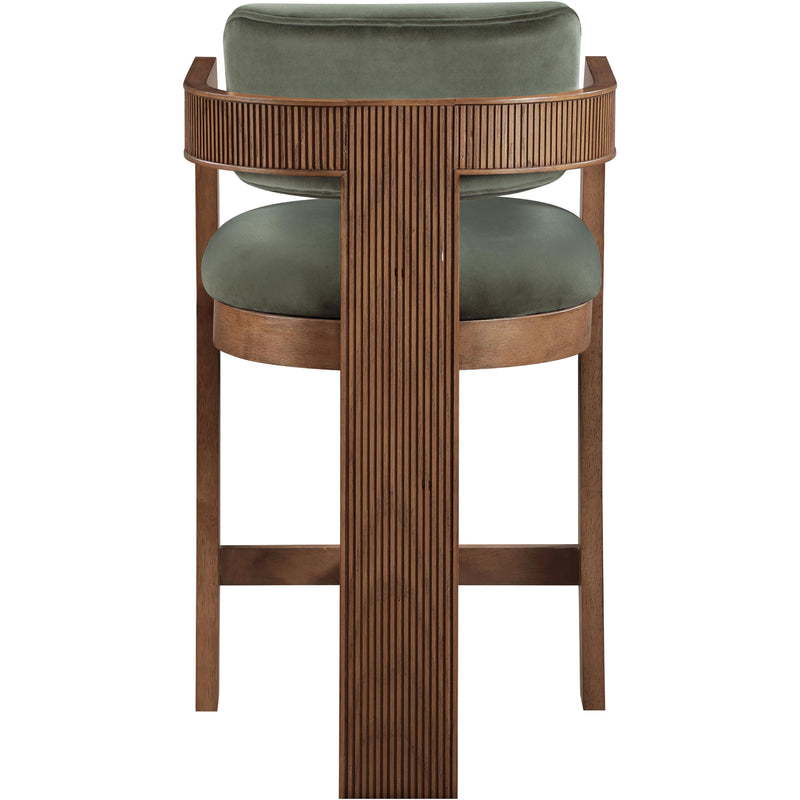Meridian Sacha Green Velvet Stool IMAGE 5