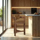 Meridian Sacha Saddle Velvet Stool IMAGE 2