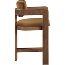 Meridian Sacha Saddle Velvet Stool IMAGE 4