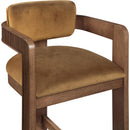 Meridian Sacha Saddle Velvet Stool IMAGE 6