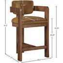 Meridian Sacha Saddle Velvet Stool IMAGE 8